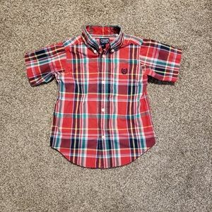 Ralph Lauren button up red plaid collared shirt size 3t in great condition